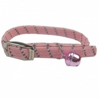 Pink Elasticated Softweave Cat Collar by Ancol